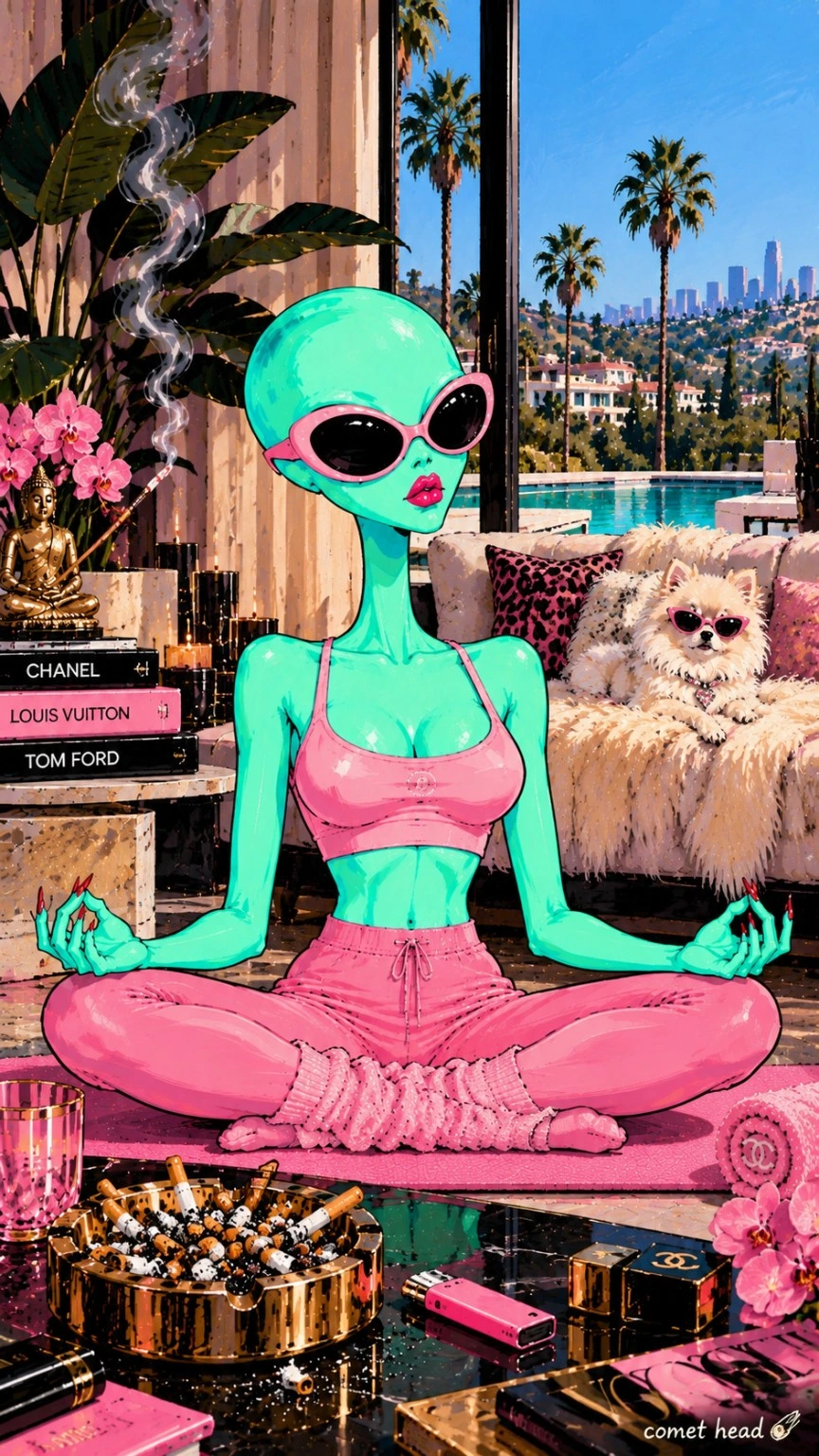the high cost of inner peace — enlightenment is expensive, panel 2 of 3 — 9:16 phone lockscreen wallpaper by bycomethead