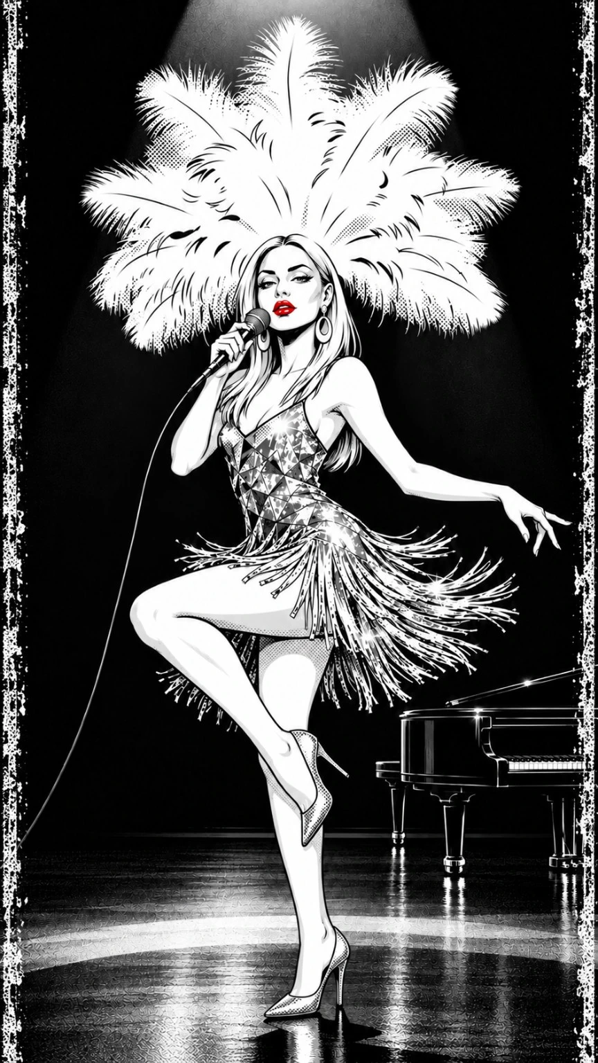 the spectacle is hers — the dance, panel 3 of 3 — 9:16 phone lockscreen wallpaper by bycomethead