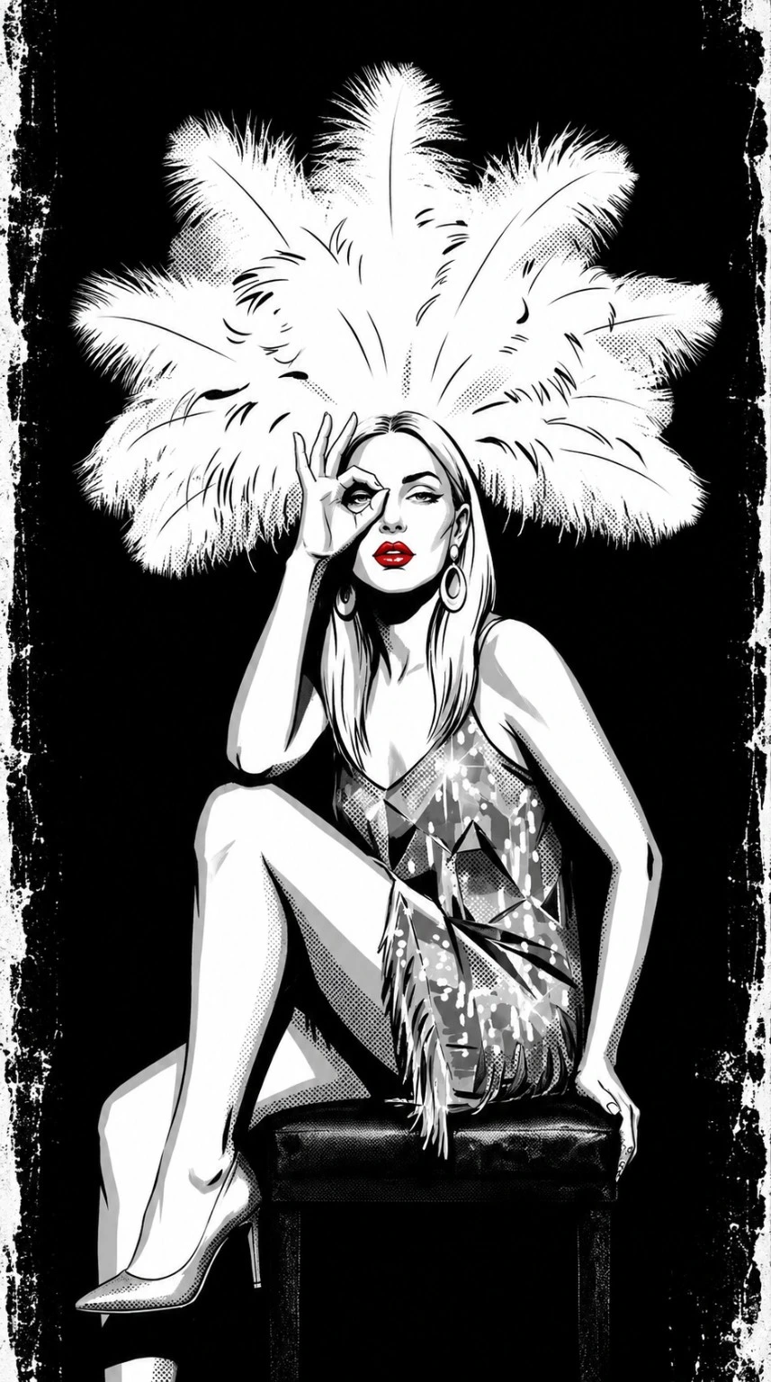 the spectacle is hers — the gaze, panel 1 of 3 — 9:16 phone lockscreen wallpaper by bycomethead